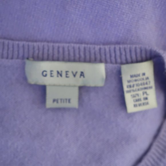 Womens Geneva Lavender Cashmere Sweater PL * - Picture 8 of 8